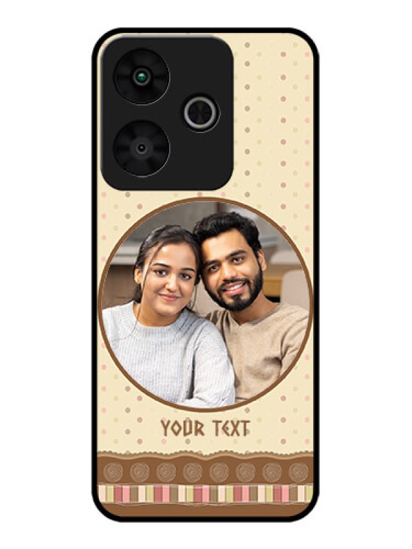 Custom Redmi 13 5G Custom Metal Phone Case - Brown Dotted Mobile Case Design