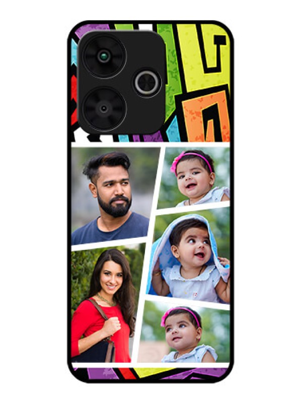 Custom Redmi 13 5G Custom Metal Phone Case - Graffiti Pattern Design