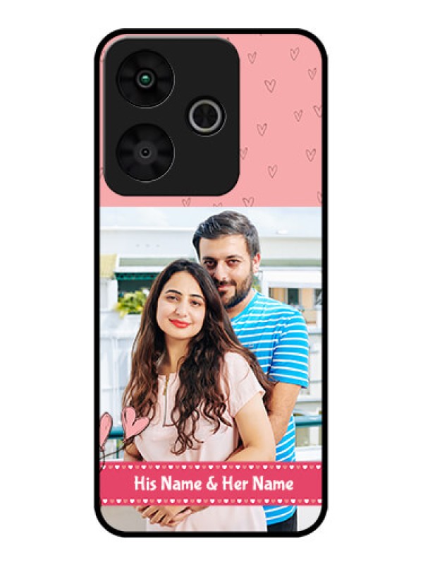 Custom Redmi 13 5G Custom Metal Phone Case - Love Design Peach Color