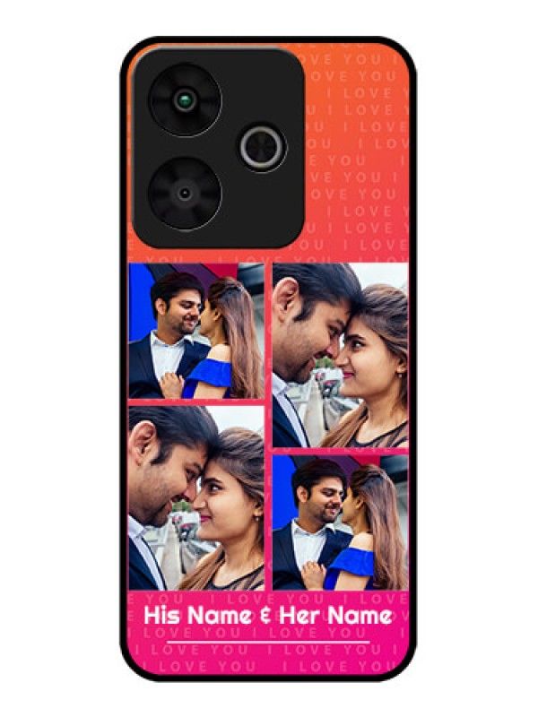 Custom Redmi 13 5G Custom Metal Phone Case - I Love You Pink Design