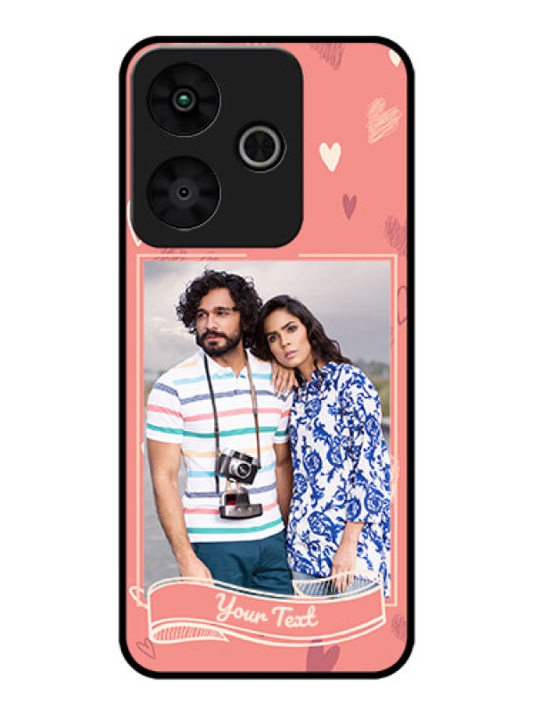 Custom Redmi 13 5G Custom Metal Phone Case - Love Doodle Art Design