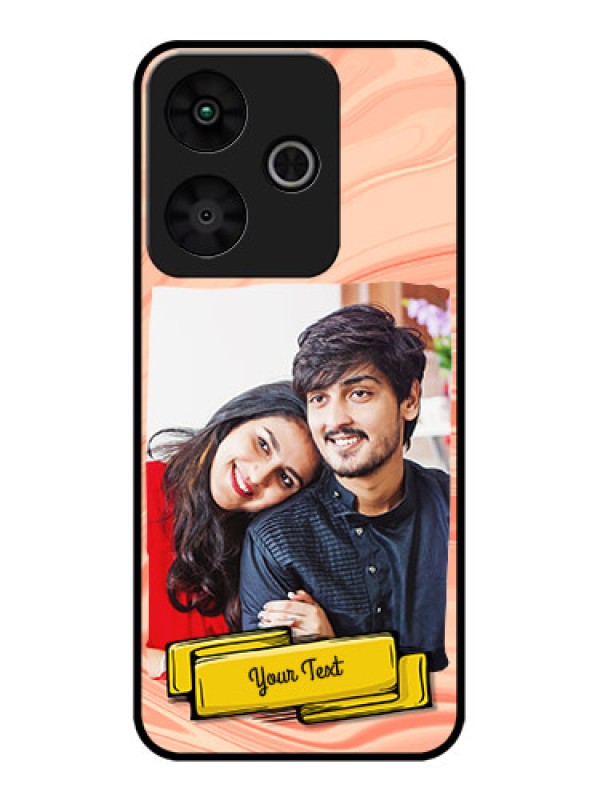 Custom Redmi 13 5G Custom Metal Phone Case - Marble Texture Design