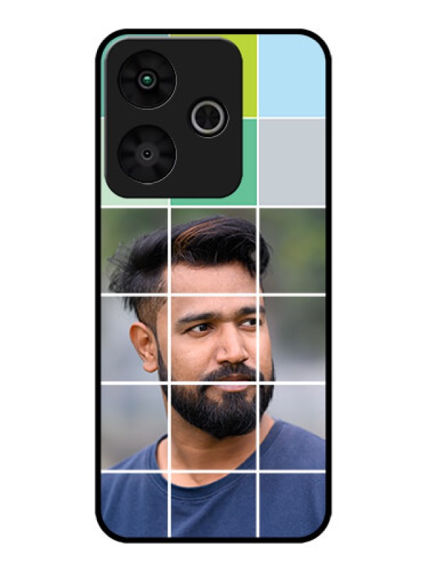 Custom Redmi 13 5G Custom Metal Phone Case - With White Box Pattern