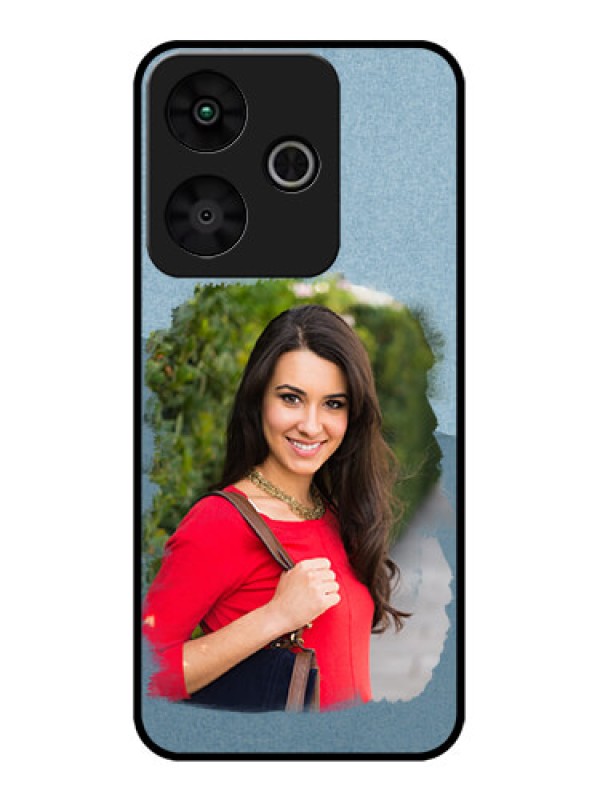 Custom Redmi 13 5G Custom Metal Phone Case - Grunge Line Art Design