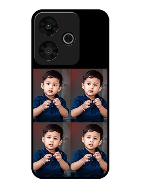 Custom Redmi 13 5G Custom Metal Phone Case - 4 Image Holder Design