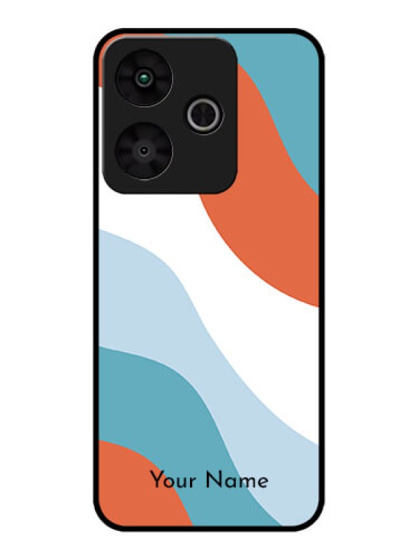 Custom Redmi 13 5G Custom Metal Phone Case - Coloured Waves Design