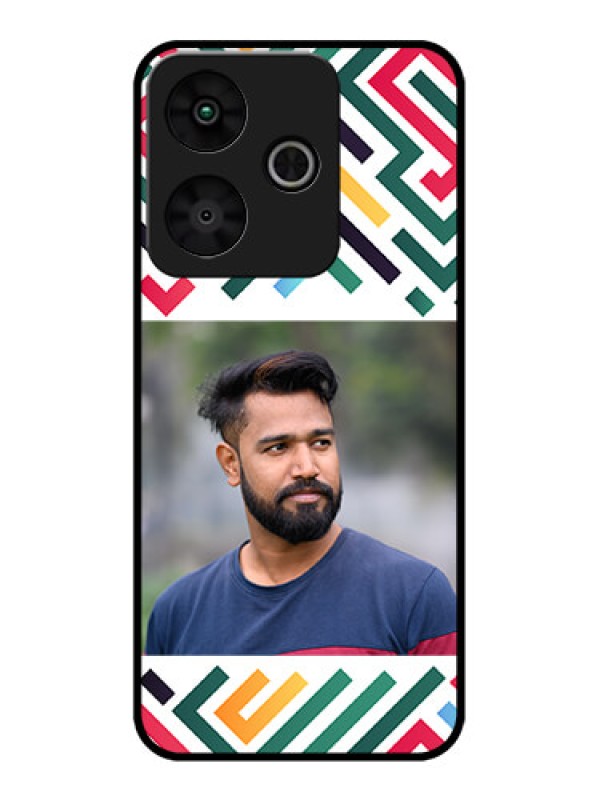 Custom Redmi 13 5G Custom Metal Phone Case - Colorful Maze Pattern Design