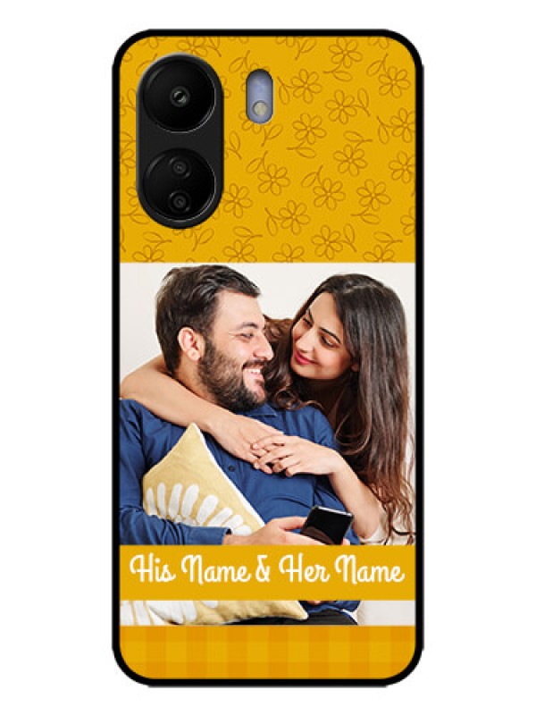 Custom Redmi 13C 4G Custom Metal Phone CaseYellow Floral Design