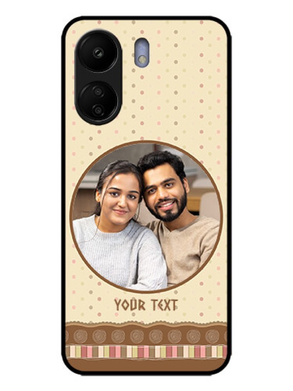 Custom Redmi 13C 4G Custom Metal Phone CaseBrown Dotted Mobile Case Design