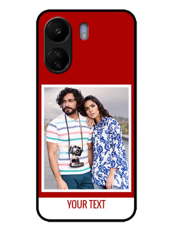 Custom Redmi 13C 4G Custom Metal Phone CaseRed Color Design