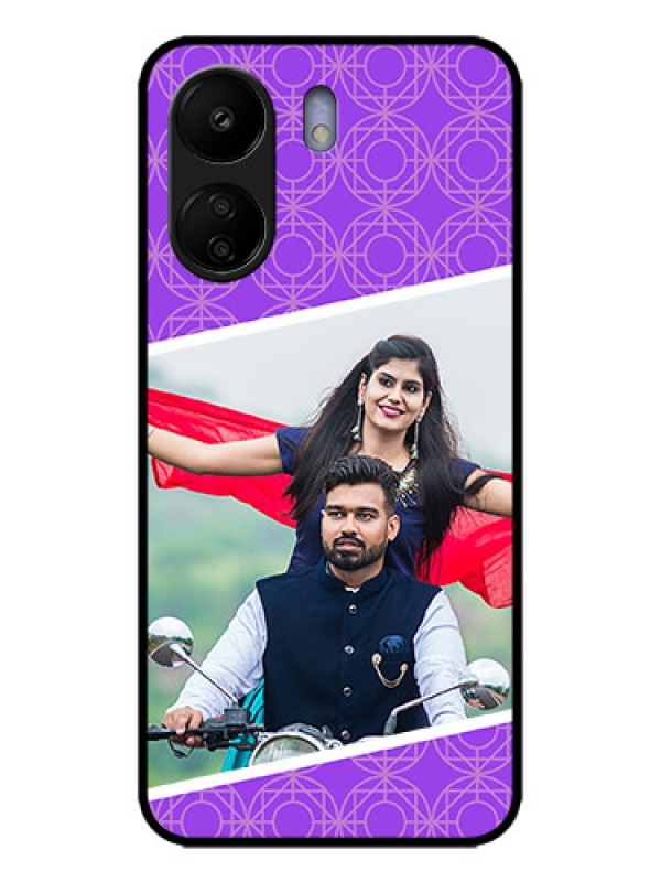 Custom Redmi 13C 4G Custom Metal Phone CaseViolet Color Pattern Design