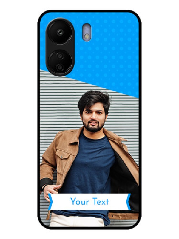 Custom Redmi 13C 4G Custom Metal Phone CaseSimple Blue Color Design