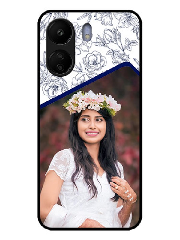 Custom Redmi 13C 4G Custom Metal Phone CaseClassy Floral Design