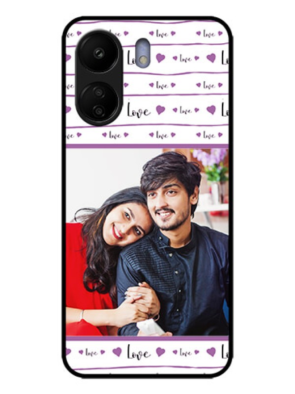 Custom Redmi 13C 4G Custom Metal Phone CaseCouples Heart Design