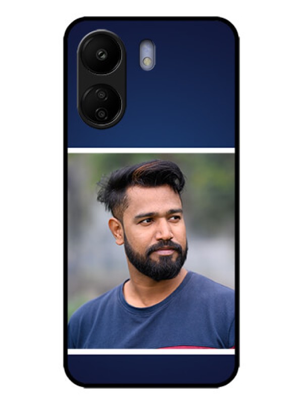 Custom Redmi 13C 4G Custom Metal Phone CaseSimple Royal Blue Design