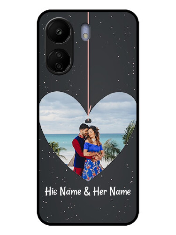 Custom Redmi 13C 4G Custom Metal Phone CaseHanging Heart Design