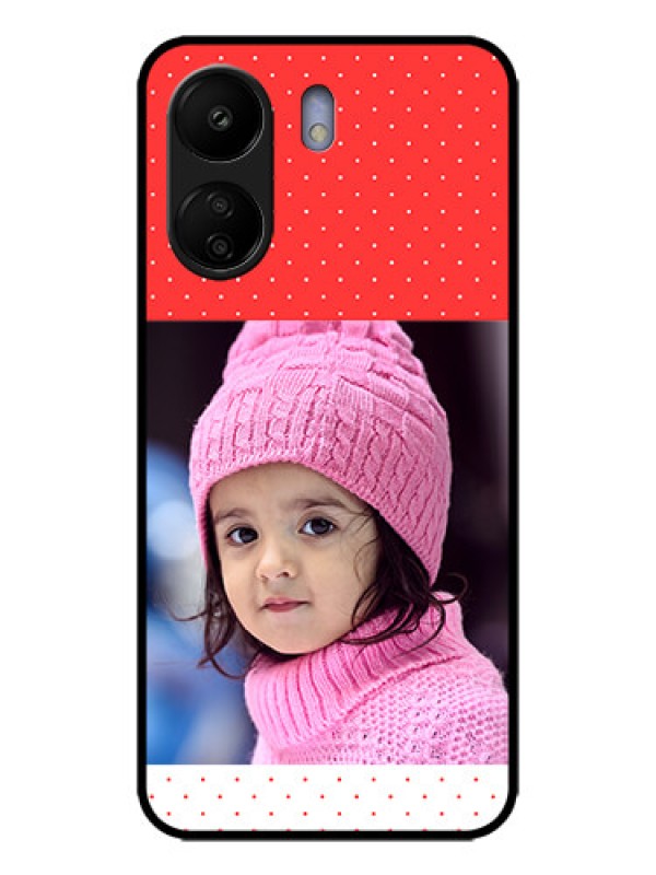 Custom Redmi 13C 4G Custom Metal Phone CaseRed Pattern Design