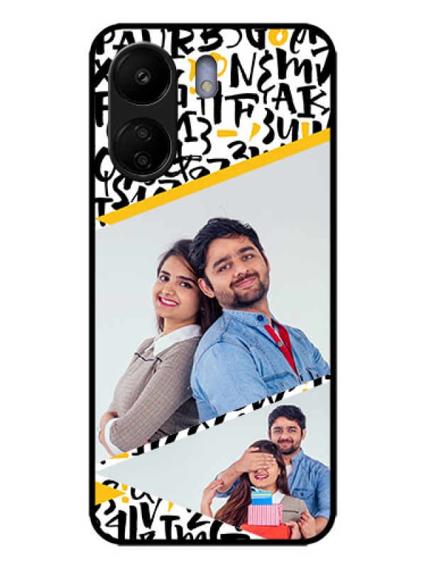 Custom Redmi 13C 4G Custom Metal Phone CaseLetters Pattern Design