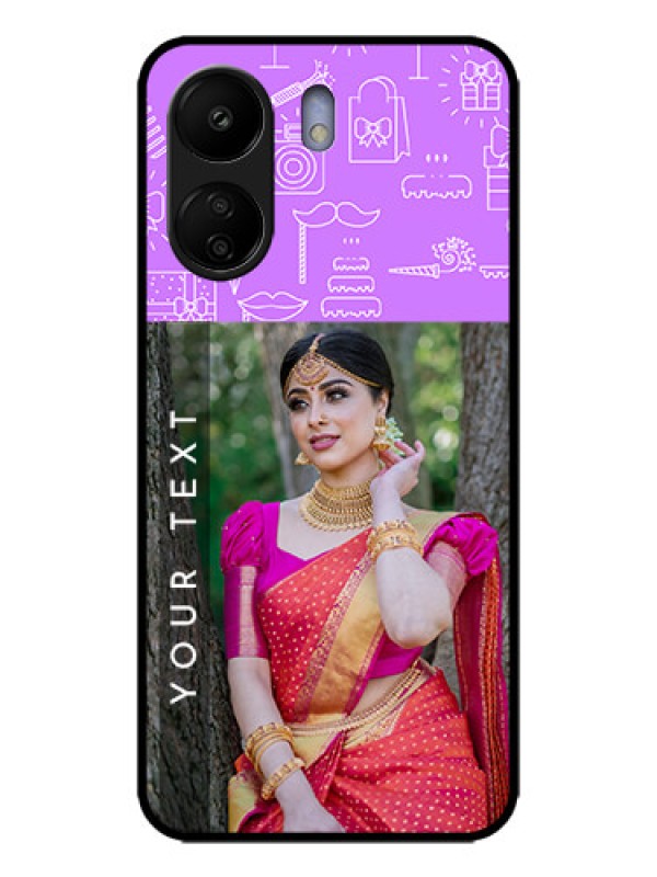 Custom Redmi 13C 4G Custom Metal Phone CaseBirthday Icons Design