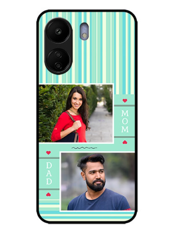 Custom Redmi 13C 4G Custom Metal Phone CaseMom and Dad Pic Design