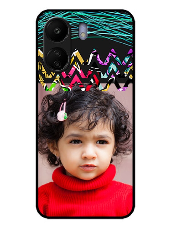 Custom Redmi 13C 4G Custom Metal Phone CaseNeon Abstract Design