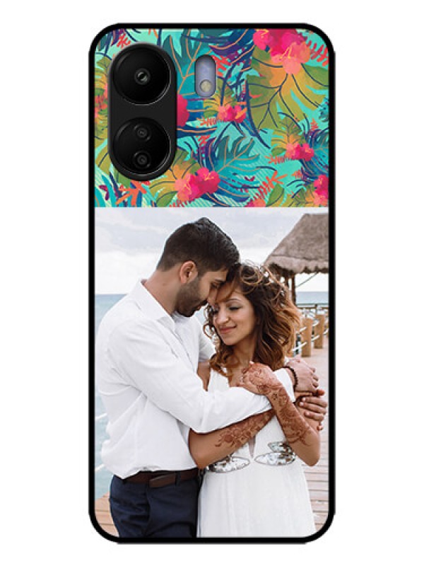 Custom Redmi 13C 4G Custom Metal Phone CaseWatercolor Floral Design