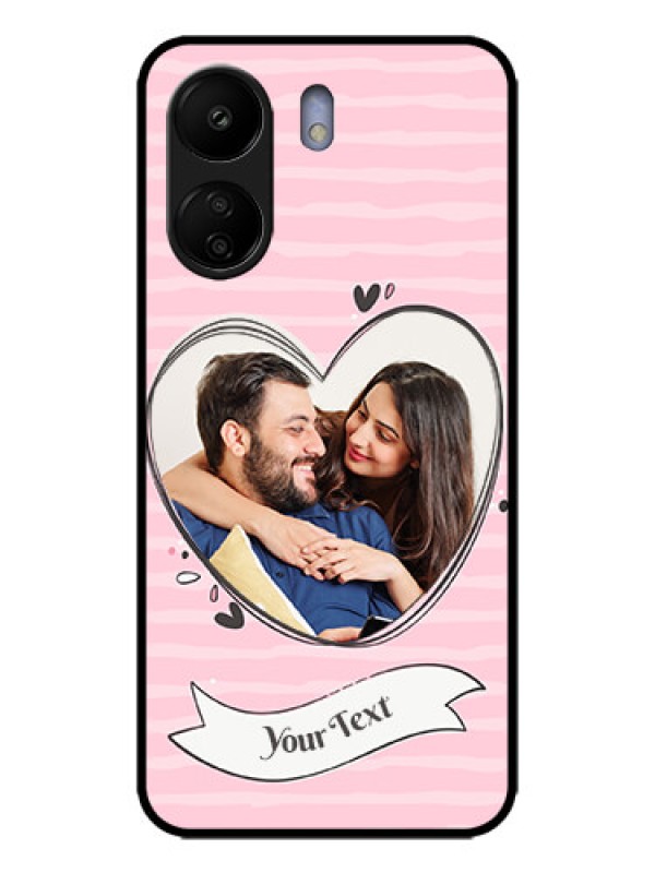 Custom Redmi 13C 4G Custom Metal Phone CaseVintage Heart Design