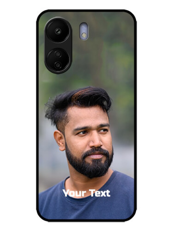 Custom Redmi 13C 4G Custom Metal Phone CasePhoto With Text Design