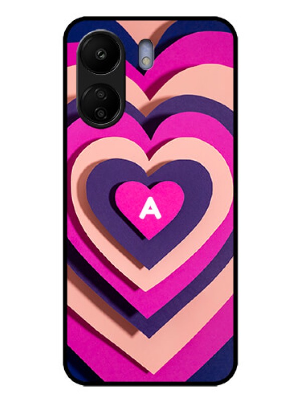 Custom Redmi 13C 4G Custom Metal Phone CaseCute Heart Pattern Design