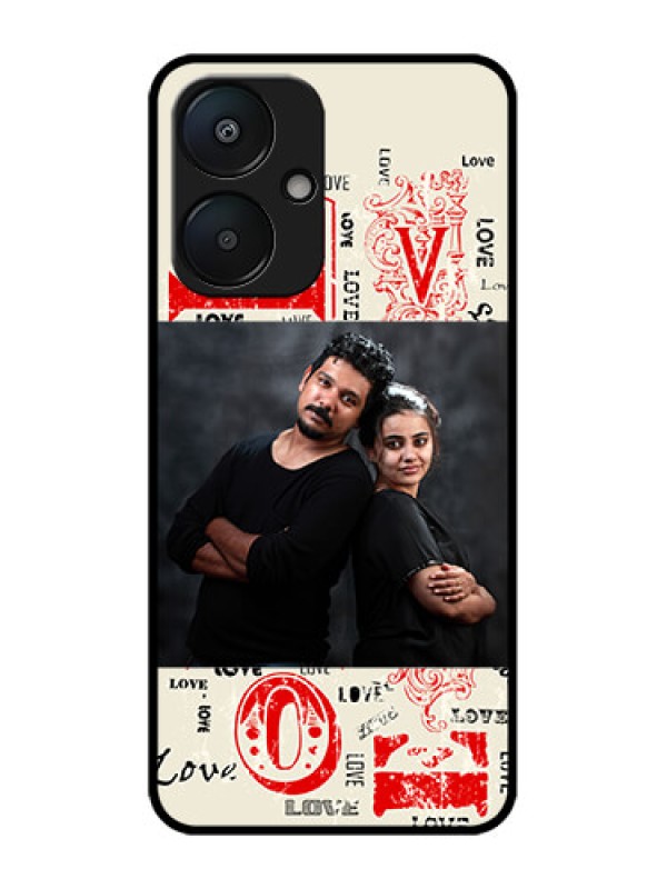 Custom Redmi 13C 5G Custom Metal Phone Case - Trendy Love Design Case