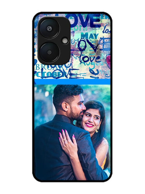 Custom Redmi 13C 5G Custom Metal Phone Case - Colorful Love Design