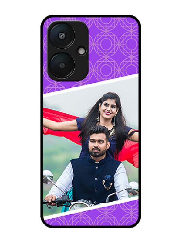 Custom Redmi 13C 5G Custom Metal Phone Case - Violet Color Pattern Design