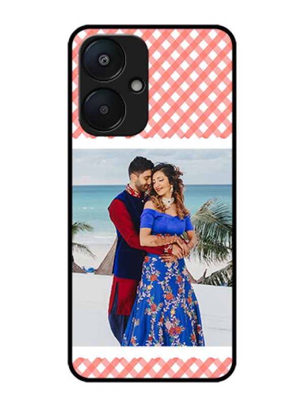 Custom Redmi 13C 5G Custom Metal Phone Case - Pink Pattern Design