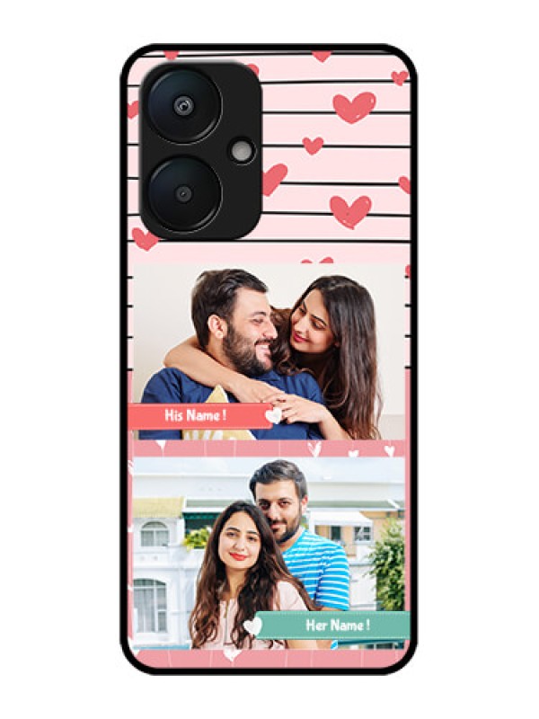 Custom Redmi 13C 5G Custom Metal Phone Case - Photo With Heart Design