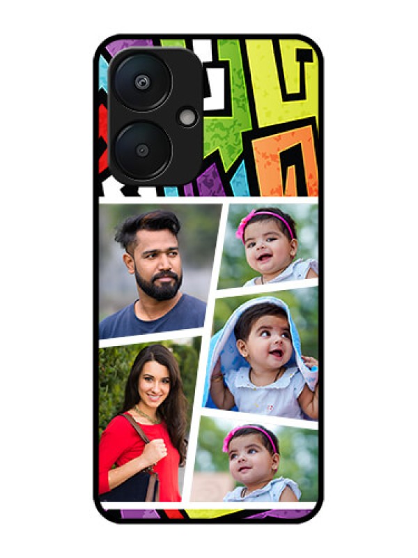 Custom Redmi 13C 5G Custom Metal Phone Case - Graffiti Pattern Design