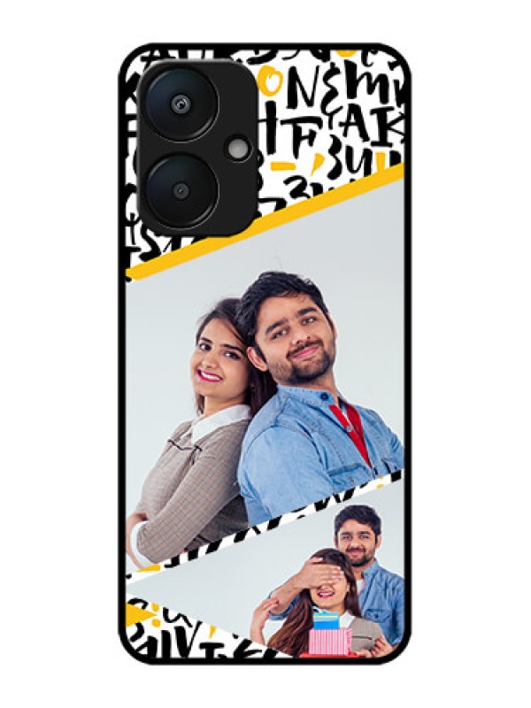 Custom Redmi 13C 5G Custom Metal Phone Case - Letters Pattern Design
