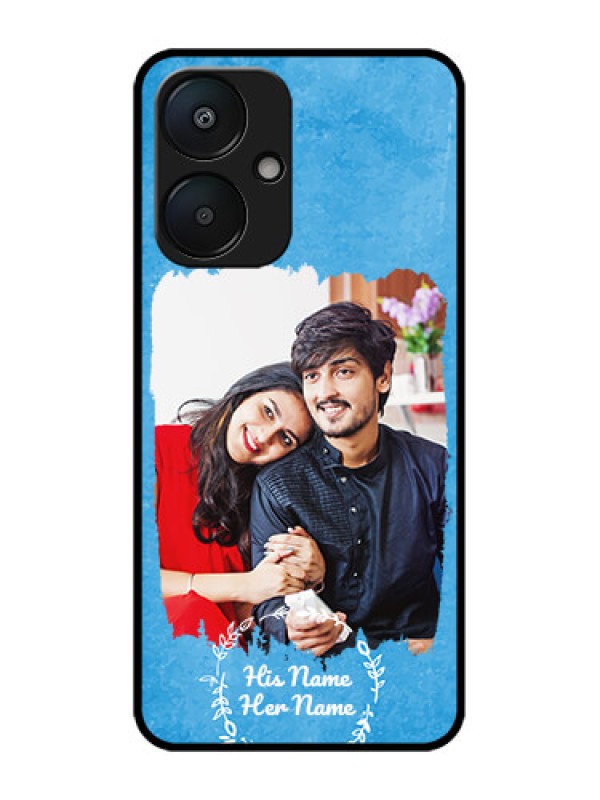 Custom Redmi 13C 5G Custom Metal Phone Case - Blue Color Vintage Design