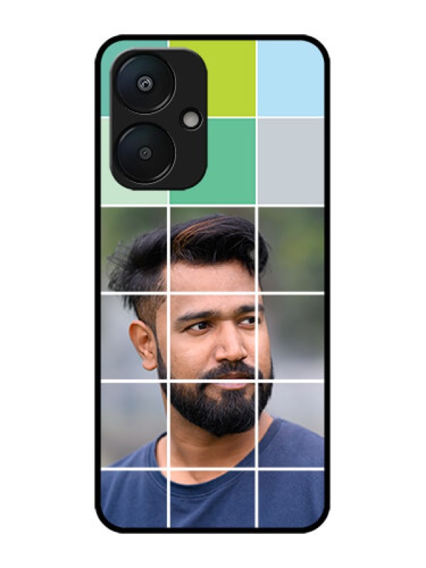 Custom Redmi 13C 5G Custom Metal Phone Case - With White Box Pattern