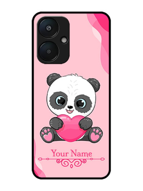 Custom Redmi 13C 5G Custom Metal Phone Case - Cute Panda Design