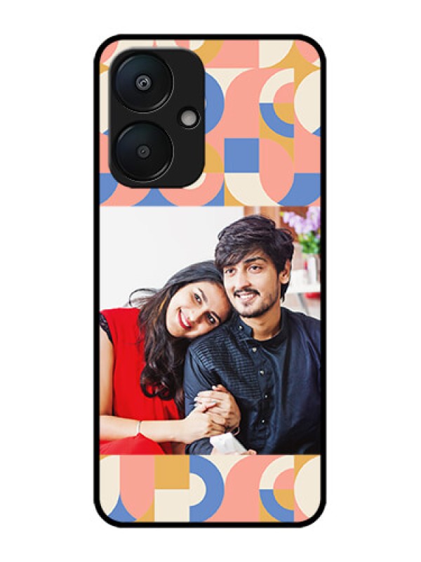 Custom Redmi 13C 5G Custom Metal Phone Case - Semi - Circle Maze Pattern Design