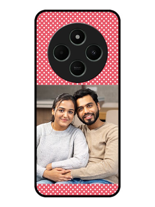 Custom Redmi 14c 5G Custom Metal Phone CaseWhite Dotted Design