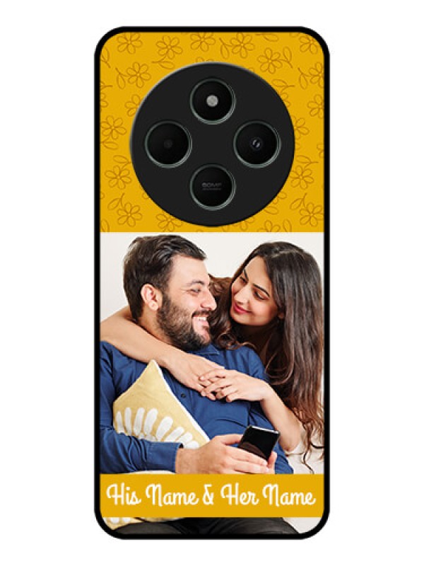 Custom Redmi 14c 5G Custom Metal Phone CaseYellow Floral Design