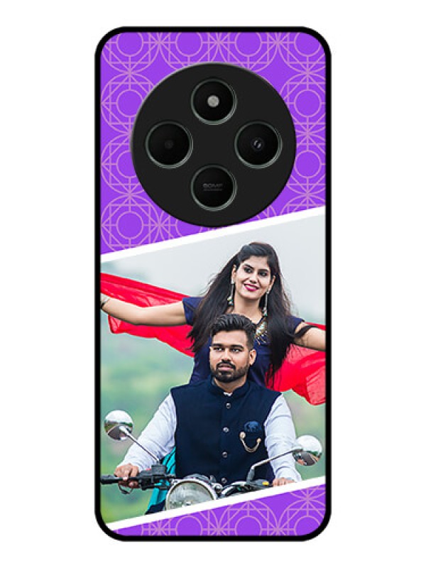 Custom Redmi 14c 5G Custom Metal Phone CaseViolet Color Pattern Design