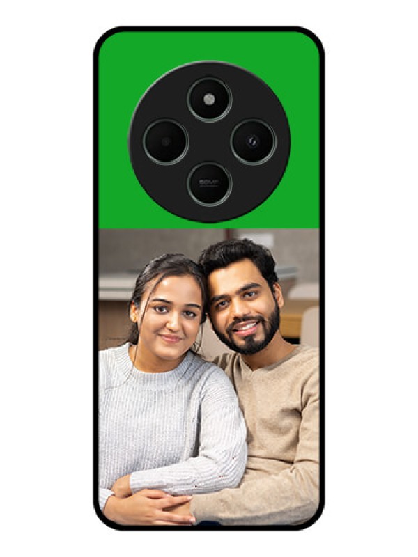 Custom Redmi 14c 5G Custom Metal Phone CaseGreen Pattern Design