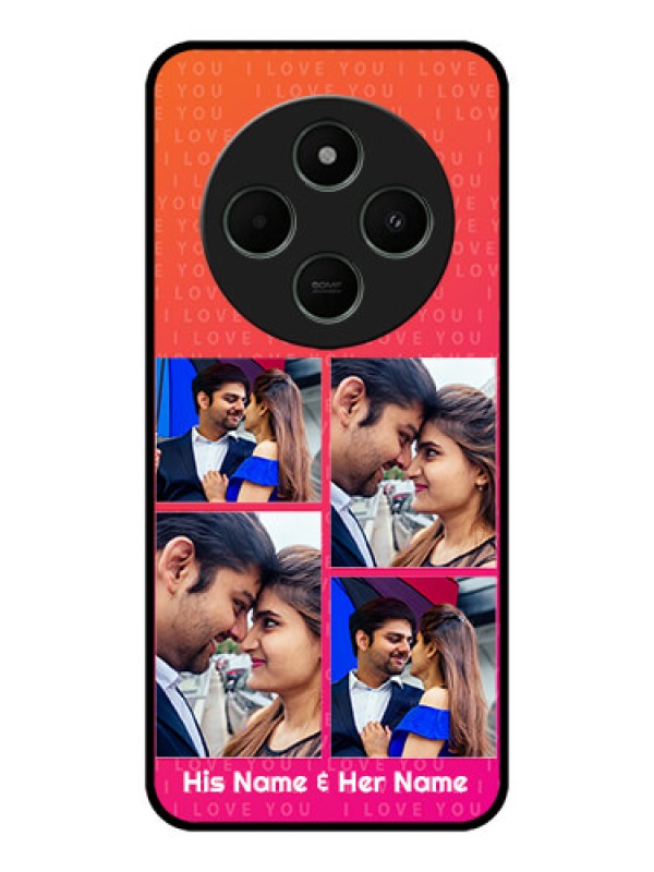 Custom Redmi 14c 5G Custom Metal Phone CaseI Love You Pink Design