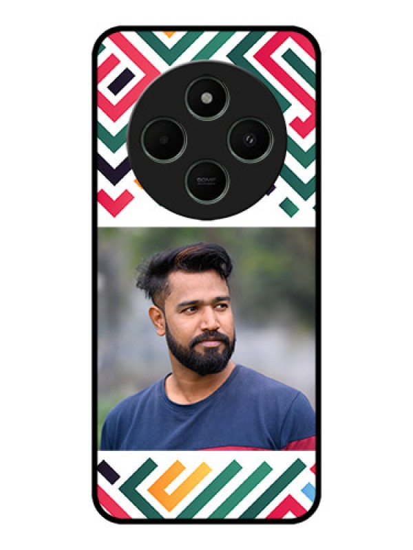 Custom Redmi 14c 5G Custom Metal Phone CaseColorful Maze Pattern Design