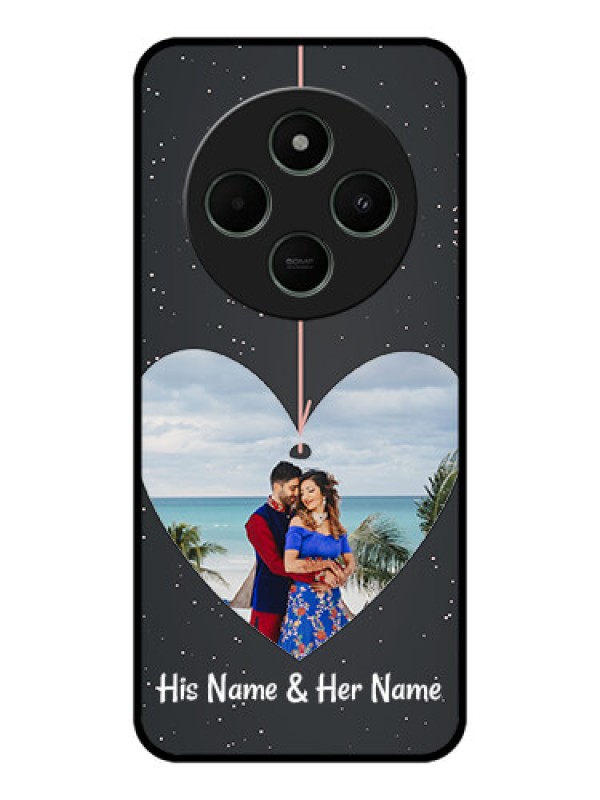 Custom Redmi A4 5G Custom Metal Phone CaseHanging Heart Design