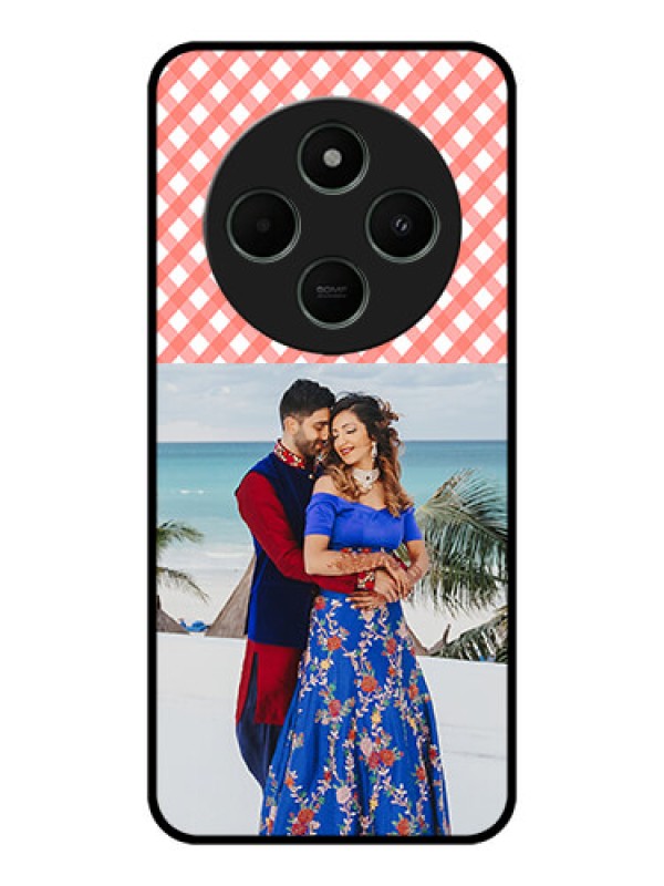 Custom Redmi A4 5G Custom Metal Phone CasePink Pattern Design