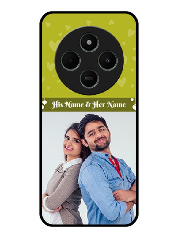 Custom Redmi A4 5G Custom Metal Phone CaseYou and Me Heart Design