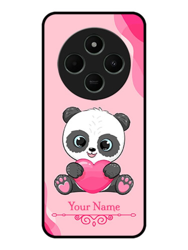 Custom Redmi A4 5G Custom Metal Phone CaseCute Panda Design